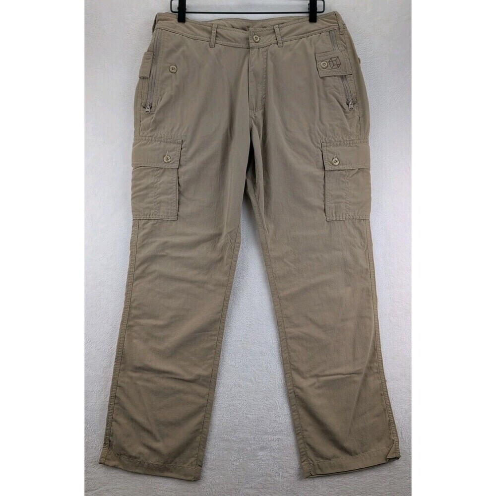 Clothing Arts P Cubed Pick Pocket Proof Cargo Pants Mens Sz 34 x 30 Beige NYLON